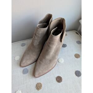Dolce Vita Spade Booties Mushroom Suede Sz 9.5